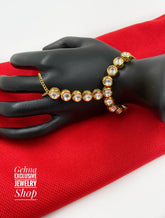 Kundan Adjustable Hath Fool Bracelets